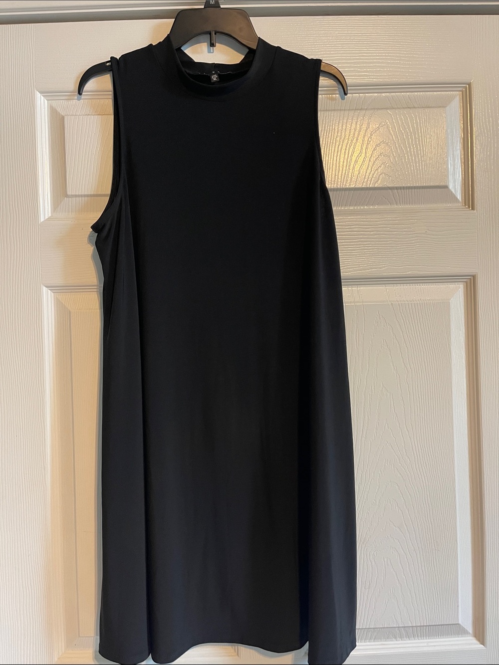 Tiana B. Black Sleeveless Mock Neck A-Line Dress